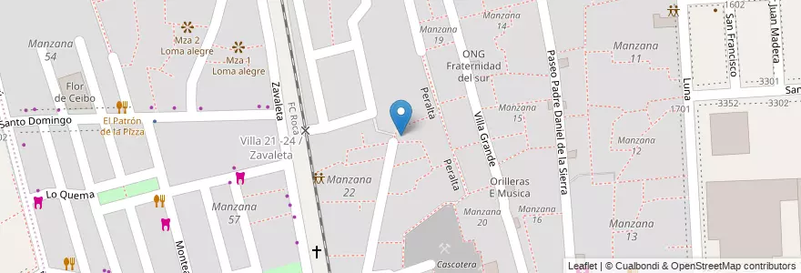 Mapa de ubicacion de Manzana 21, Barracas en الأرجنتين, Ciudad Autónoma De Buenos Aires, Comuna 4, Buenos Aires.