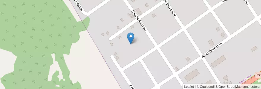 Mapa de ubicacion de Manzana 210 en Argentinië, Misiones, Departamento Candelaria, Municipio De Santa Ana, Santa Ana.