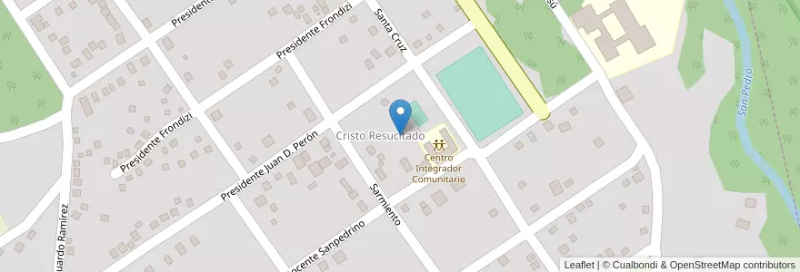Mapa de ubicacion de Manzana 210 en アルゼンチン, ミシオネス州, Departamento San Pedro, Municipio De San Pedro, San Pedro.