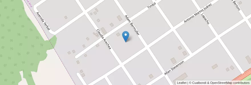 Mapa de ubicacion de Manzana 211 en アルゼンチン, ミシオネス州, Departamento Candelaria, Municipio De Santa Ana, Santa Ana.