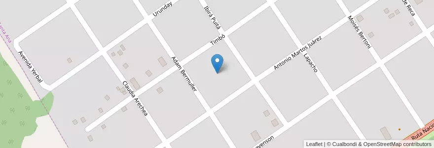 Mapa de ubicacion de Manzana 212 en الأرجنتين, Misiones, Departamento Candelaria, Municipio De Santa Ana, Santa Ana.