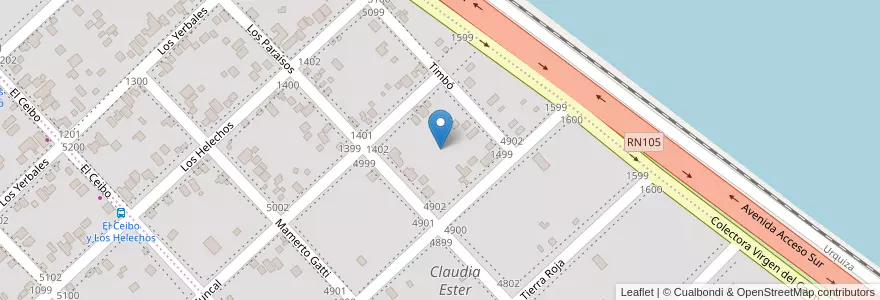 Mapa de ubicacion de Manzana 219 en アルゼンチン, ミシオネス州, Departamento Capital, Municipio De Garupá.