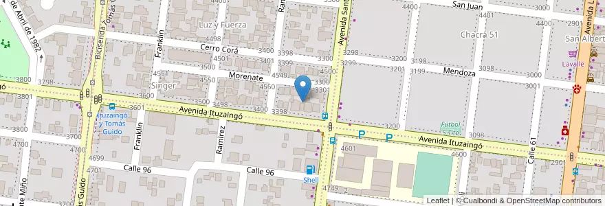 Mapa de ubicacion de Manzana 22 en Arjantin, Misiones, Departamento Capital, Municipio De Posadas, Posadas.