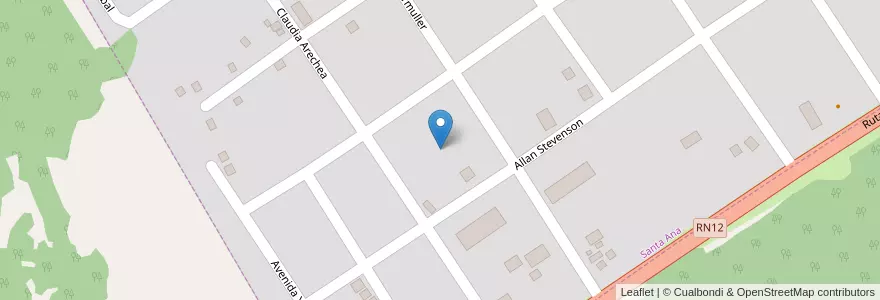 Mapa de ubicacion de Manzana 227 en Arjantin, Misiones, Departamento Candelaria, Municipio De Santa Ana, Santa Ana.