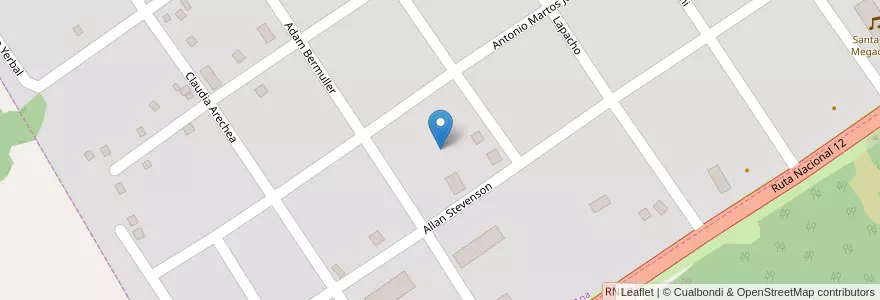 Mapa de ubicacion de Manzana 228 en 아르헨티나, Misiones, Departamento Candelaria, Municipio De Santa Ana, Santa Ana.