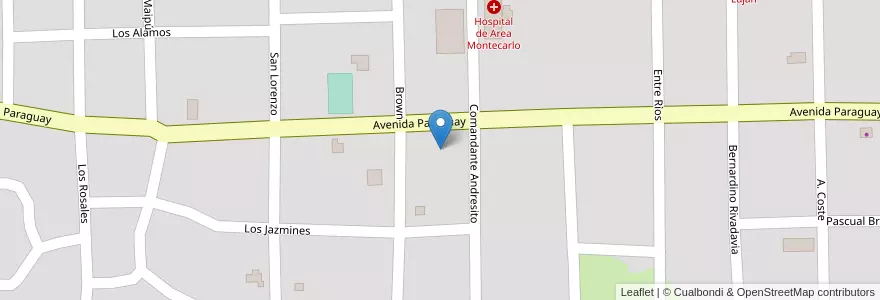 Mapa de ubicacion de Manzana 23 en アルゼンチン, ミシオネス州, Departamento Montecarlo, Municipio De Montecarlo, Montecarlo.