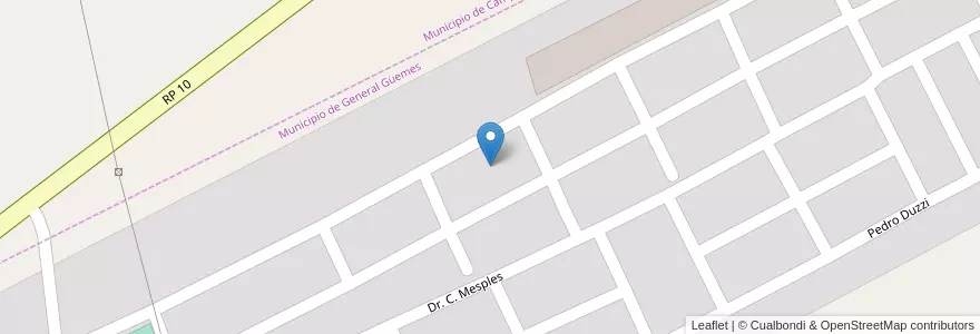 Mapa de ubicacion de Manzana 24 D en アルゼンチン, サルタ州, General Güemes, Municipio De General Güemes.