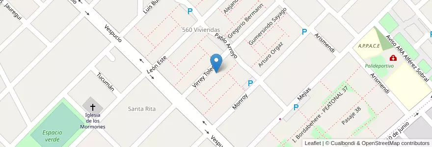 Mapa de ubicacion de Manzana 243 en アルゼンチン, フフイ州, Departamento Doctor Manuel Belgrano, Municipio De San Salvador De Jujuy.