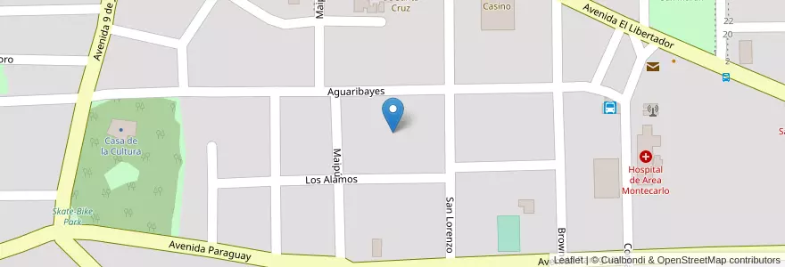 Mapa de ubicacion de Manzana 26 en アルゼンチン, ミシオネス州, Departamento Montecarlo, Municipio De Montecarlo, Montecarlo.