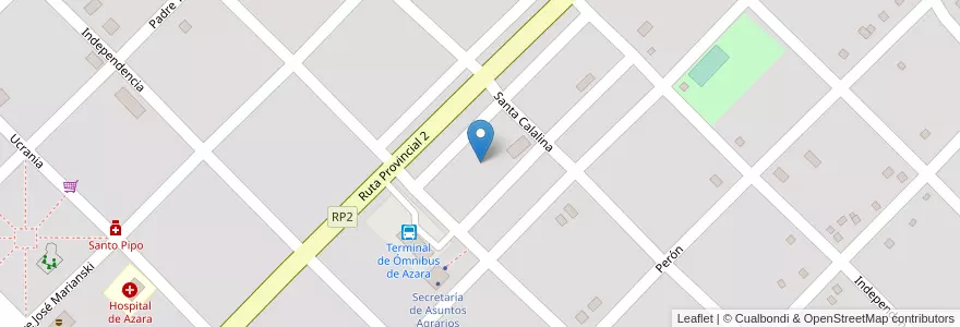 Mapa de ubicacion de Manzana 261 en آرژانتین, Misiones, Departamento Apóstoles, Municipio De Azara, Azara.