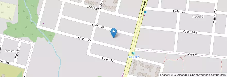 Mapa de ubicacion de Manzana 263 en アルゼンチン, ミシオネス州, Departamento Capital, Municipio De Posadas, Posadas.