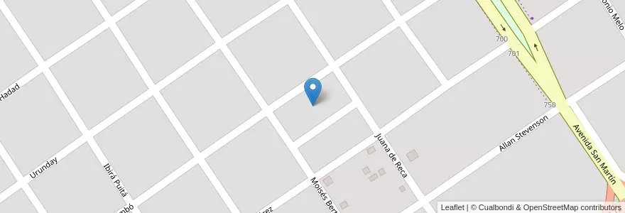 Mapa de ubicacion de Manzana 270 en アルゼンチン, ミシオネス州, Departamento Candelaria, Municipio De Santa Ana, Santa Ana.