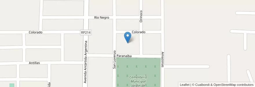 Mapa de ubicacion de Manzana 273 en Argentinië, Misiones, Departamento San Ignacio, Municipio De Jardín América.