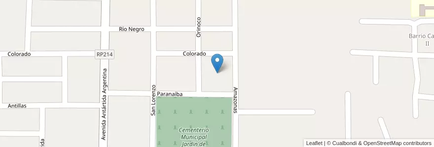 Mapa de ubicacion de Manzana 274 en アルゼンチン, ミシオネス州, Departamento San Ignacio, Municipio De Jardín América.