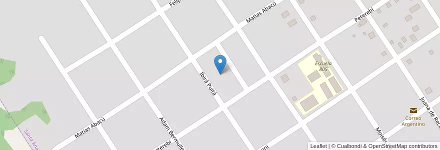 Mapa de ubicacion de Manzana 278 en アルゼンチン, ミシオネス州, Departamento Candelaria, Municipio De Santa Ana, Santa Ana.