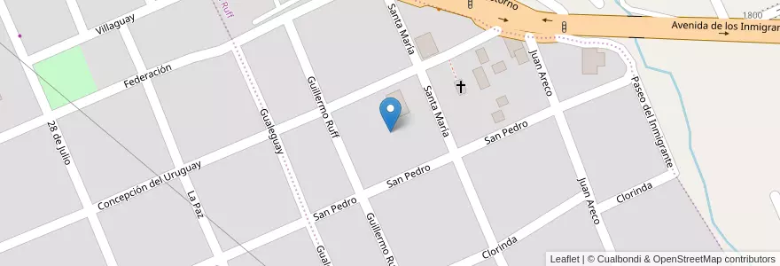 Mapa de ubicacion de Manzana 28 en アルゼンチン, ミシオネス州, Departamento Oberá.