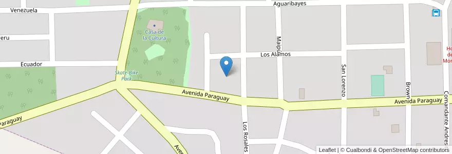 Mapa de ubicacion de Manzana 28 en Arjantin, Misiones, Departamento Montecarlo, Municipio De Montecarlo, Montecarlo.