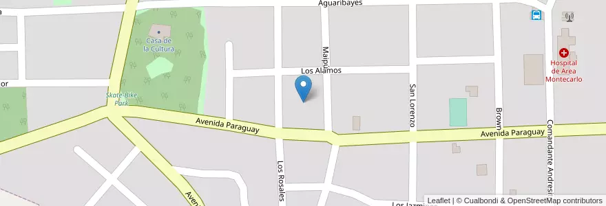Mapa de ubicacion de Manzana 29 en Arjantin, Misiones, Departamento Montecarlo, Municipio De Montecarlo, Montecarlo.