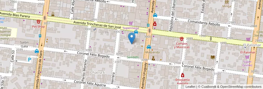Mapa de ubicacion de Manzana 3 en Argentinien, Misiones, Departamento Capital, Municipio De Posadas, Posadas.