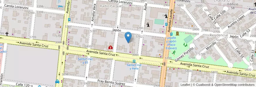 Mapa de ubicacion de Manzana 3 en 阿根廷, Misiones, Departamento Capital, Municipio De Posadas, Posadas.