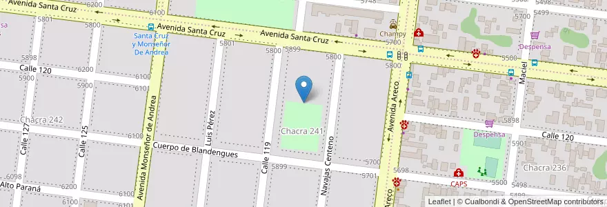 Mapa de ubicacion de Manzana 3 en 아르헨티나, Misiones, Departamento Capital, Municipio De Posadas, Posadas.