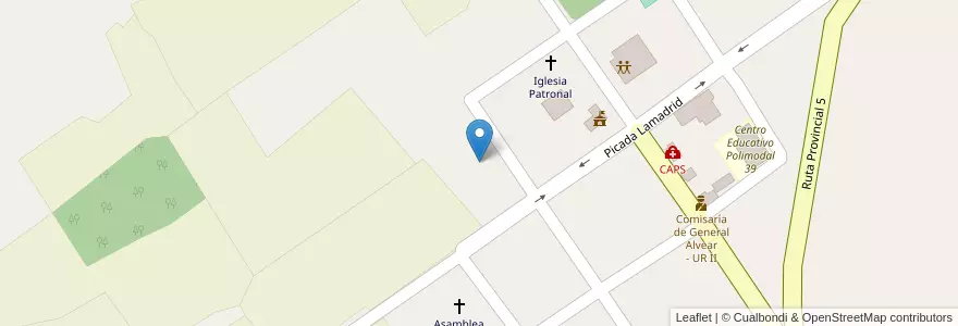 Mapa de ubicacion de Manzana 3 en Argentinien, Misiones, Departamento Oberá.