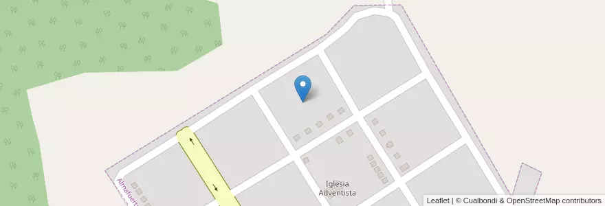 Mapa de ubicacion de Manzana 3 en アルゼンチン, ミシオネス州, Departamento Leandro N. Alem, Municipio De Almafuerte, Almafuerte.