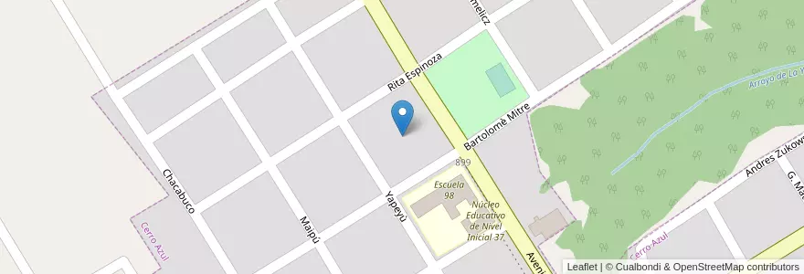 Mapa de ubicacion de Manzana 3 en アルゼンチン, ミシオネス州, Departamento Leandro N. Alem, Municipio De Cerro Azul, Cerro Azul.