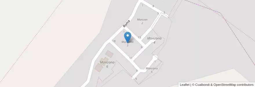 Mapa de ubicacion de Manzana 3 en Argentina, Córdoba, Departamento Punilla, Pedanía San Roque, Municipio De Villa Carlos Paz.