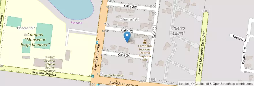 Mapa de ubicacion de Manzana 3 en アルゼンチン, ミシオネス州, Departamento Capital, Municipio De Posadas.