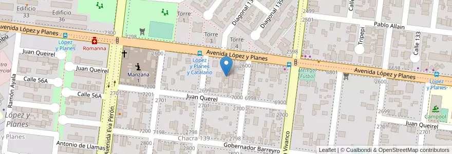 Mapa de ubicacion de Manzana 3 en アルゼンチン, ミシオネス州, Departamento Capital, Municipio De Posadas, Posadas.