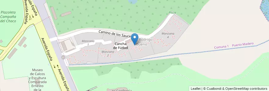 Mapa de ubicacion de Manzana 3, Puerto Madero en 아르헨티나, Ciudad Autónoma De Buenos Aires, Comuna 1, 부에노스아이레스.