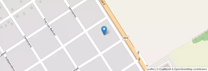 Mapa de ubicacion de Manzana 32 en アルゼンチン, ミシオネス州, Departamento Candelaria, Municipio De Bonpland, Bonpland.