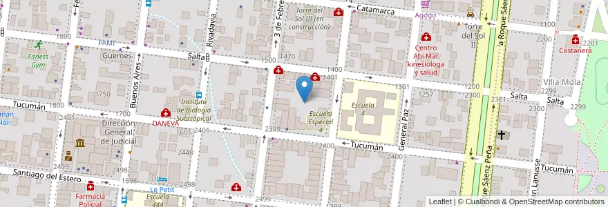 Mapa de ubicacion de Manzana 33 en 阿根廷, Misiones, Departamento Capital, Municipio De Posadas, Posadas.