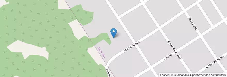 Mapa de ubicacion de Manzana 33 en アルゼンチン, ミシオネス州, Departamento Candelaria, Municipio De Santa Ana, Santa Ana.