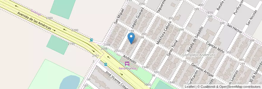 Mapa de ubicacion de Manzana 331 en アルゼンチン, ミシオネス州, Departamento Capital, Municipio De Garupá, Garupá.