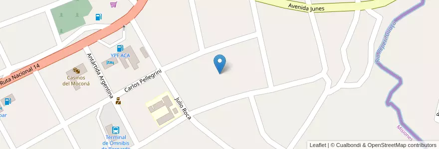 Mapa de ubicacion de Manzana 34 en アルゼンチン, ミシオネス州, Departamento General Manuel Belgrano, Municipio De Bernardo De Irigoyen.