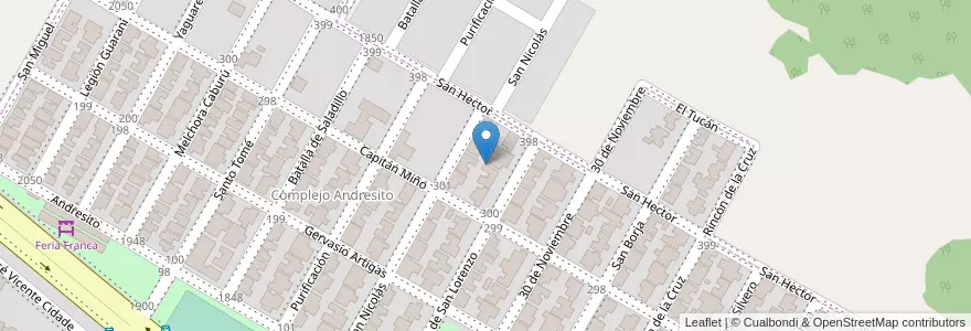 Mapa de ubicacion de Manzana 343 en アルゼンチン, ミシオネス州, Departamento Capital, Municipio De Garupá, Garupá.