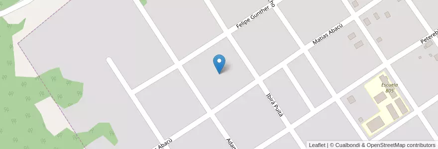 Mapa de ubicacion de Manzana 35 en アルゼンチン, ミシオネス州, Departamento Candelaria, Municipio De Santa Ana, Santa Ana.