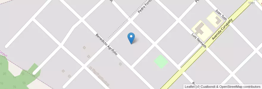 Mapa de ubicacion de Manzana 35 en アルゼンチン, ミシオネス州, Departamento San Ignacio, Municipio De Corpus Christi, Corpus Christi.