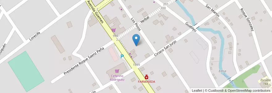 Mapa de ubicacion de Manzana 36 en Argentinië, Misiones, Departamento San Pedro, Municipio De San Pedro, San Pedro.