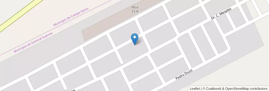 Mapa de ubicacion de Manzana 36 H en آرژانتین, Salta, General Güemes, Municipio De General Güemes.