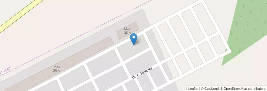 Mapa de ubicacion de Manzana 38 B en Argentine, Salta, General Güemes, Municipio De Campo Santo.
