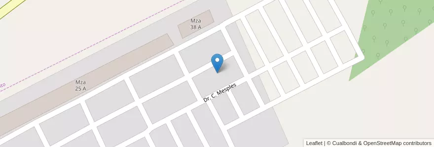 Mapa de ubicacion de Manzana 38 C en Arjantin, Salta, General Güemes, Municipio De Campo Santo.