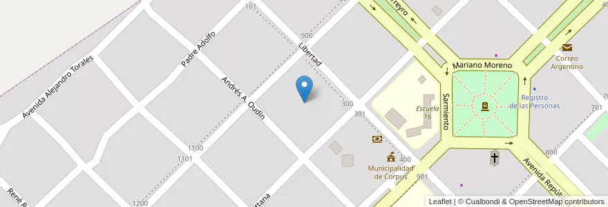 Mapa de ubicacion de Manzana 39 en アルゼンチン, ミシオネス州, Departamento San Ignacio, Municipio De Corpus Christi, Corpus Christi.