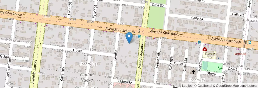 Mapa de ubicacion de Manzana 4 en アルゼンチン, ミシオネス州, Departamento Capital, Municipio De Posadas, Posadas.