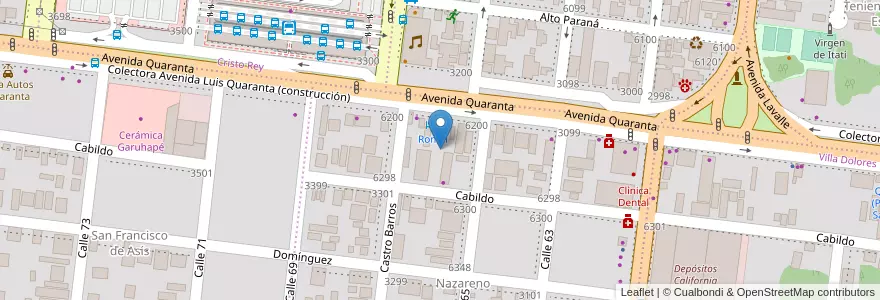 Mapa de ubicacion de Manzana 4 en Argentina, Misiones, Departamento Capital, Municipio De Posadas, Posadas.