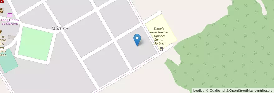 Mapa de ubicacion de Manzana 4 en アルゼンチン, ミシオネス州, Departamento Candelaria, Municipio De Mártires, Mártires.