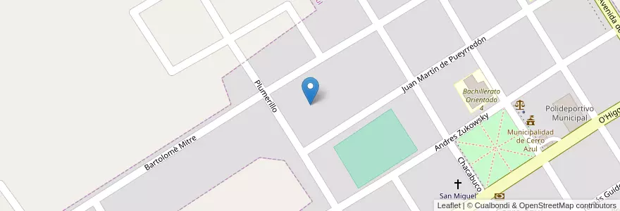 Mapa de ubicacion de Manzana 4 en 아르헨티나, Misiones, Departamento Leandro N. Alem, Municipio De Cerro Azul, Cerro Azul.