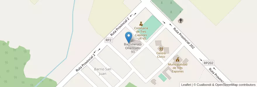 Mapa de ubicacion de Manzana 4 en アルゼンチン, ミシオネス州, Departamento Apóstoles, Municipio De Tres Capones.